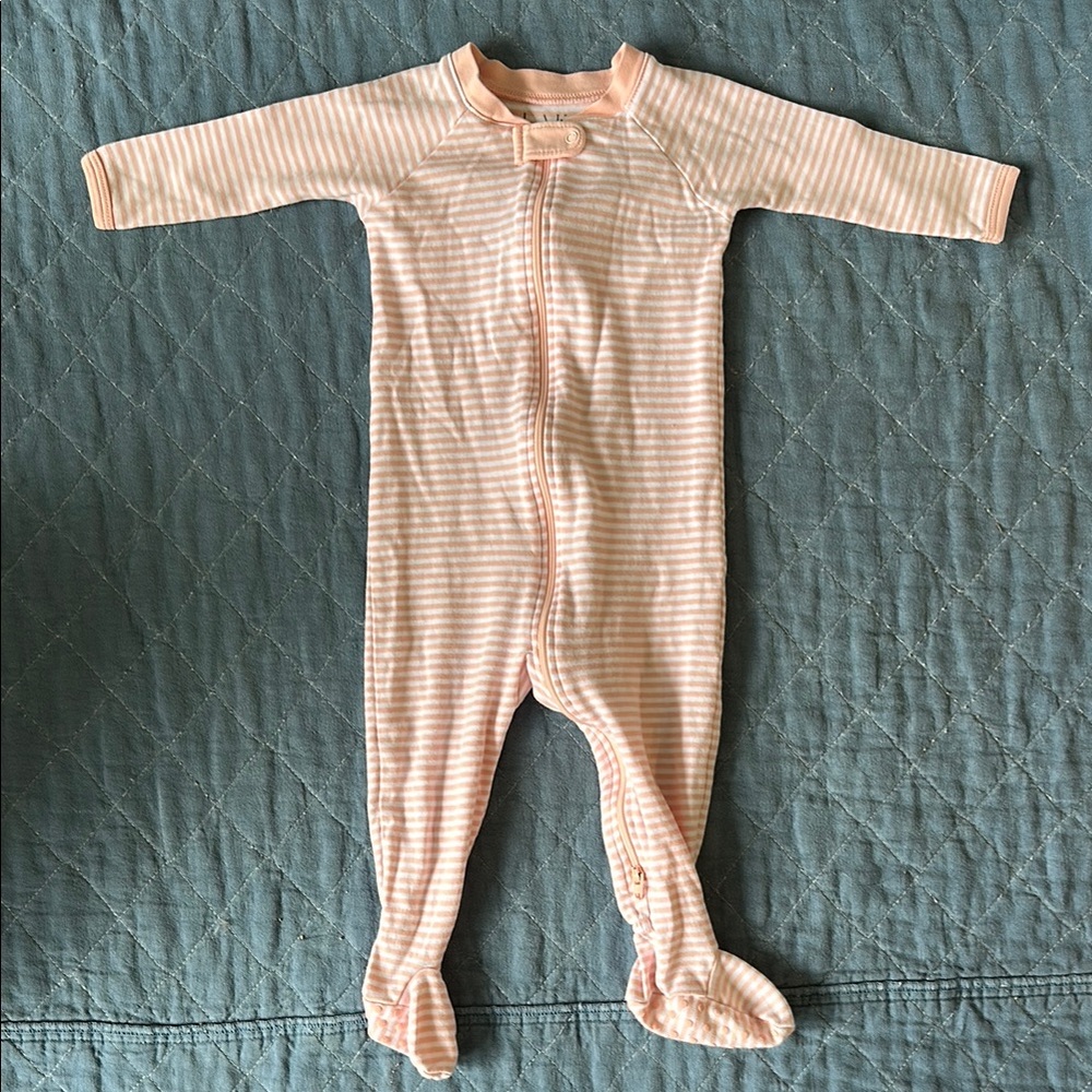 Lake Striped Pink Baby One Piece Pajamas Size 12-18 Months